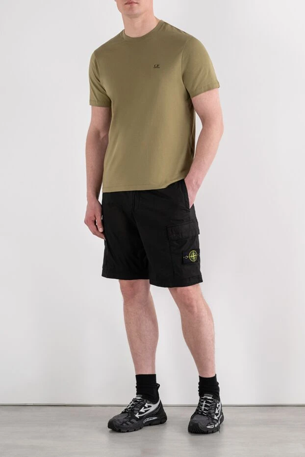 Stone Island черные шорты-карго стандартного кроя с карманами на молнии 194627 - фото 2