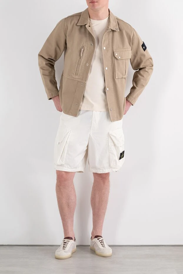 Stone Island beige overshot jacket with asymmetrical pockets 194628 - photo 2