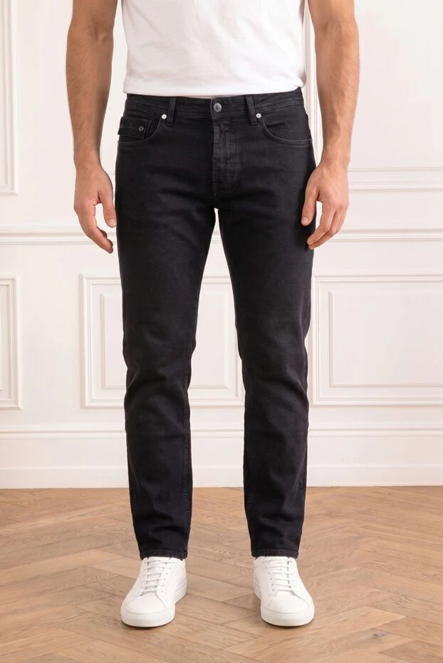 Stone Island black stretch denim jeans with a distressed effect 194629 - photo 2