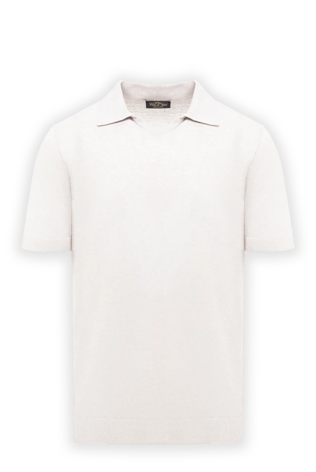 Men's short sleeve button-down knit polo shirt - photo 1