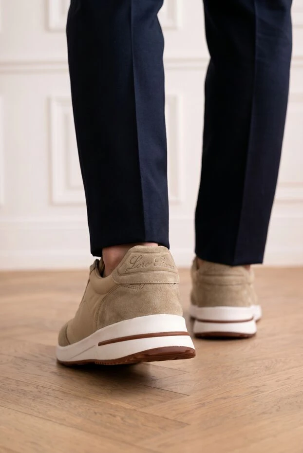 Loro Piana wind microfiber walking sneakers in beige 194691 - photo 2