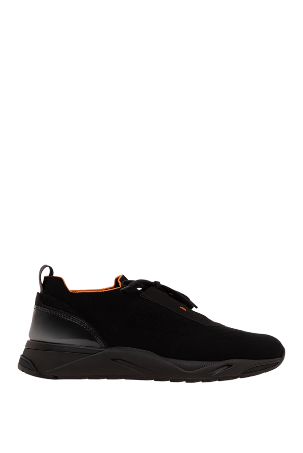 Black sneakers with orange details - photo 1