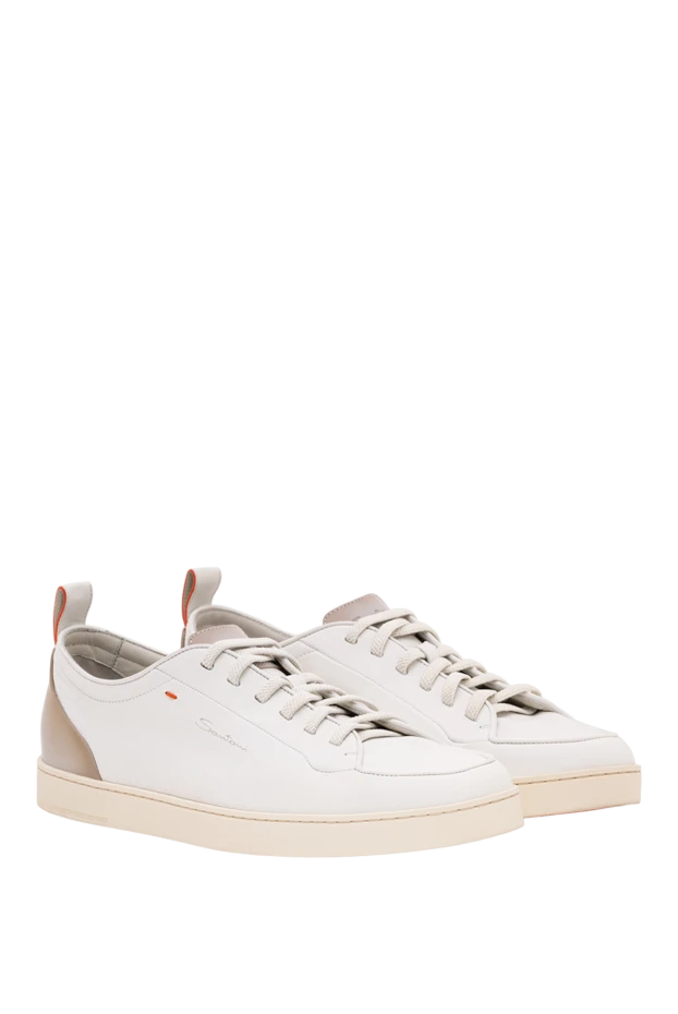 Santoni premium white sneakers with contrasting accents 194700 - photo 3