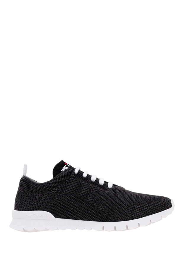 Dark grey sneakers with a contrasting ultra-light sole and snow-white laces - photo 1