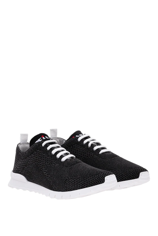 Kiton dark grey sneakers with a contrasting ultra-light sole and snow-white laces 194704 - photo 3