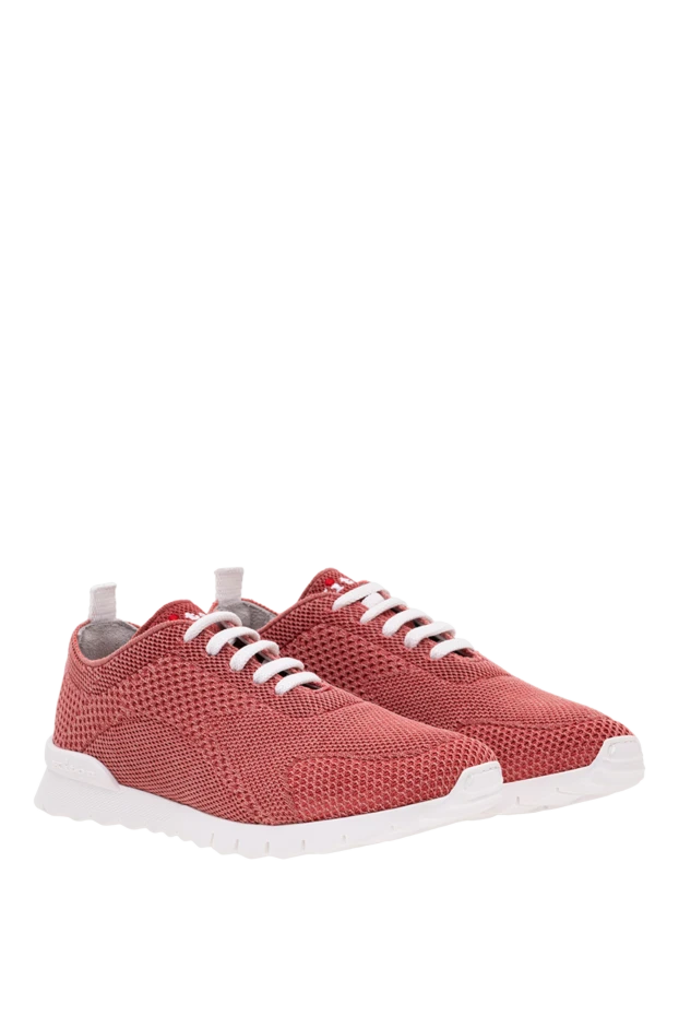 Kiton terracotta pink sneakers with a contrasting ultra-light sole and snow-white laces 194706 - photo 3