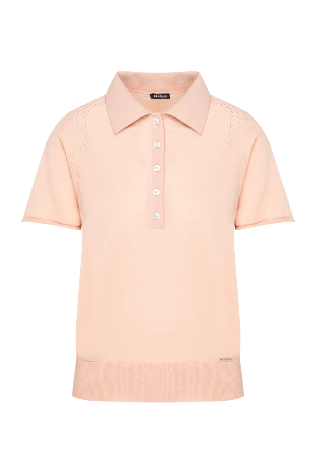 Kiton женское трикотажное поло в нежном персиковом оттенке 194712 - фото 1