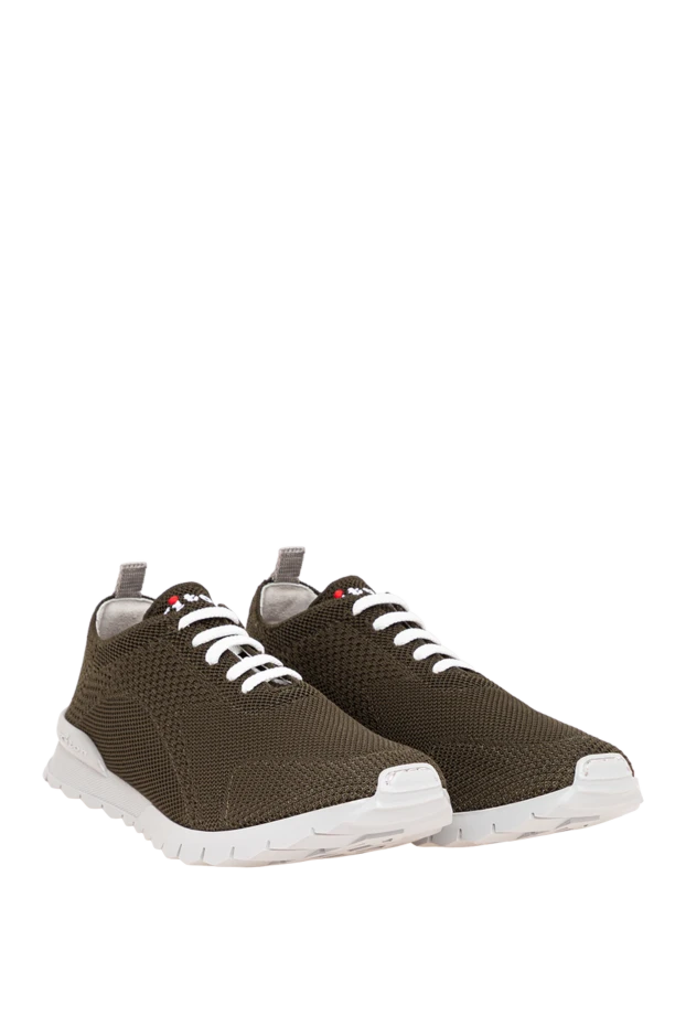 Kiton khaki knit sneakers with an ultra-light contrast sole 194718 - photo 3
