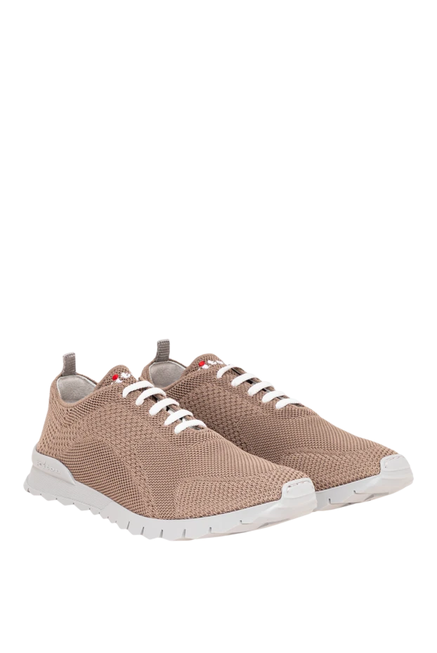 Kiton coffee-beige knit sneakers with a segmented sole 194721 - photo 3