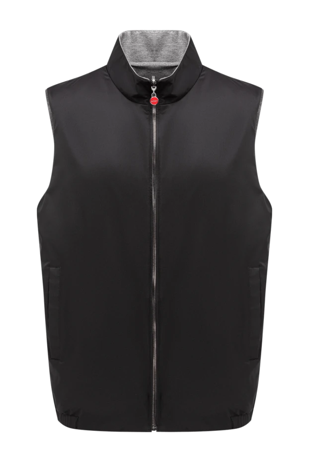 Kiton black straight-cut vest with a zipper 194731 - photo 1