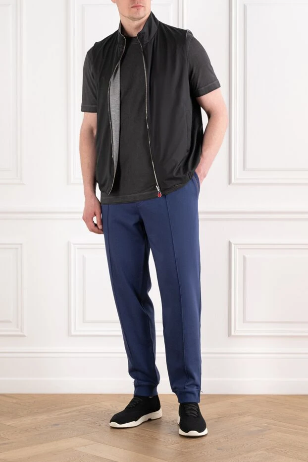 Kiton black straight-cut vest with a zipper 194731 - photo 2