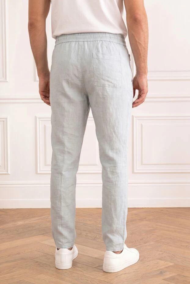 Limitato men's light gray linen trousers with zip pockets 194803 - photo 2