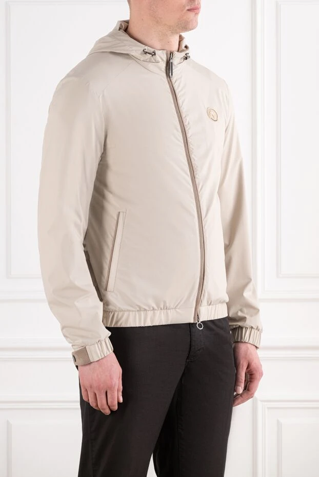 Stefano Ricci light beige lightweight windbreaker with a drawstring hood 194812 - photo 3