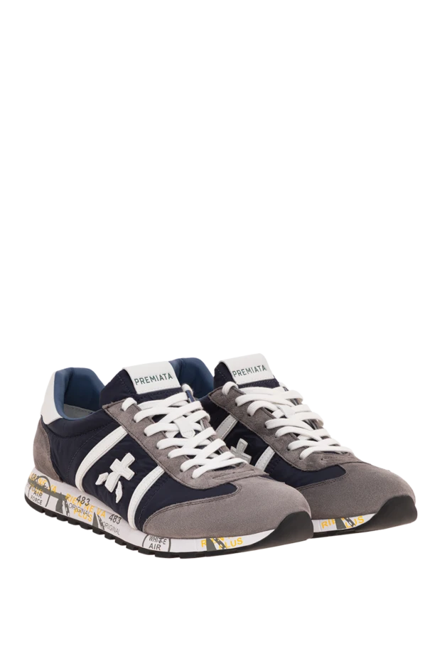 Premiata lucy men's blue and gray combo sneakers in a sporty style 194818 - photo 3