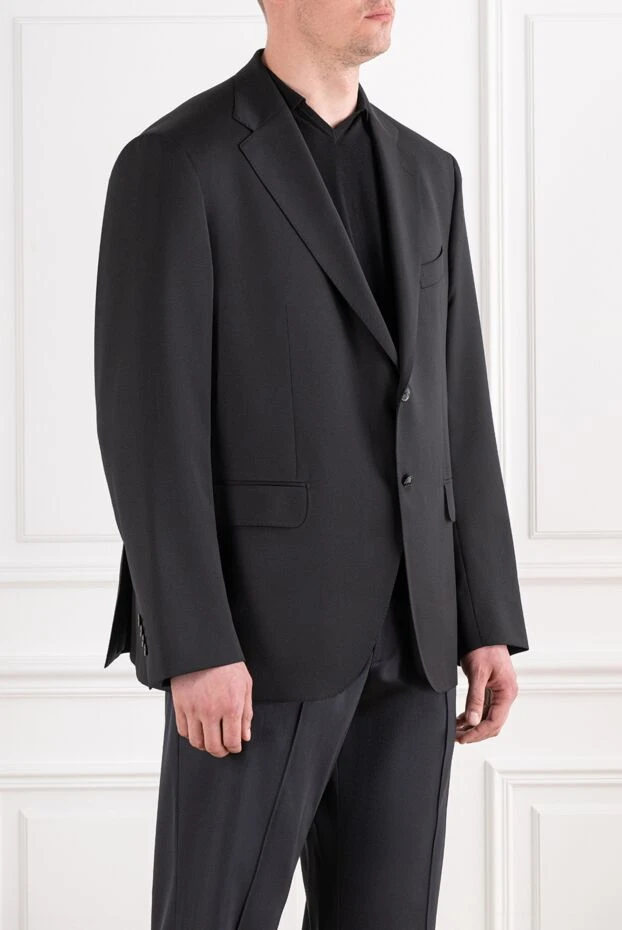 Sartoria Latorre мужской классический черный однобортный пиджак из шерсти
194826 - фото 3