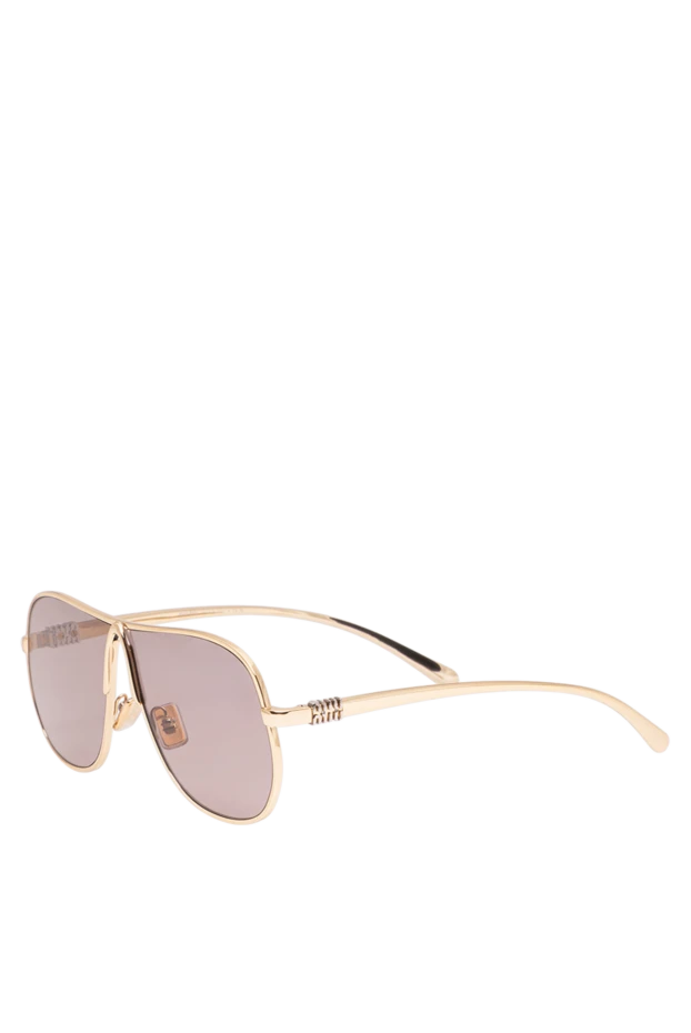 Miu Miu әйелдерге арналған аккордеон ілмектері бар aviator күннен қорғайтын көзілдірігі 194848 - фото 3