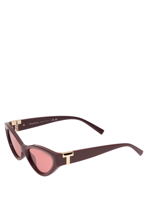 Tiffany&Co бургундия рамалары бар мысық көзілдірігі бар күннен қорғайтын көзілдіріктер 194858 - фото 3
