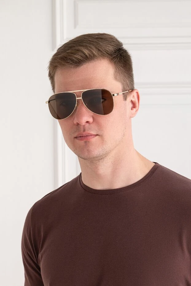 Gucci men's gold-framed aviator sunglasses 194901 - photo 2