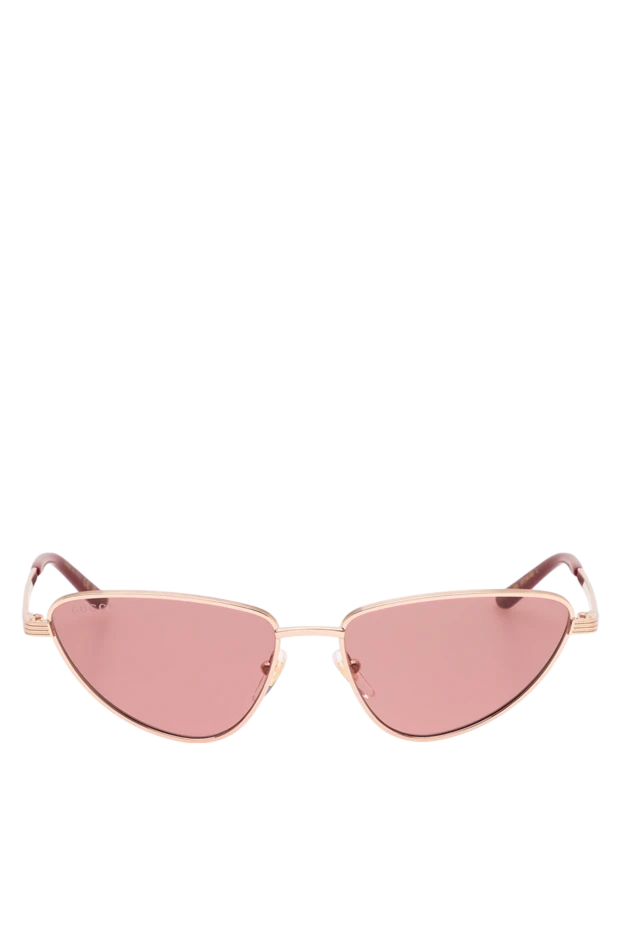 Gucci легкие металлические очки «кошачий глаз» цвета розового золота 194904 - фото 1