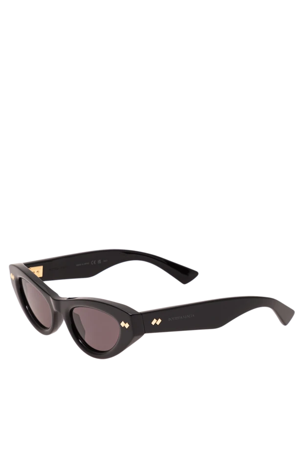 Bottega Veneta black women's cat eye sunglasses with chunky frames 194915 - photo 3