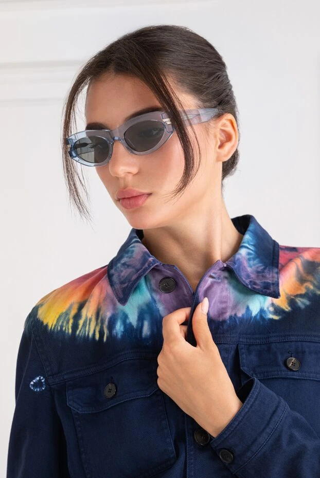 Bottega Veneta women's cat-eye sunglasses in translucent acetate 194916 - photo 2