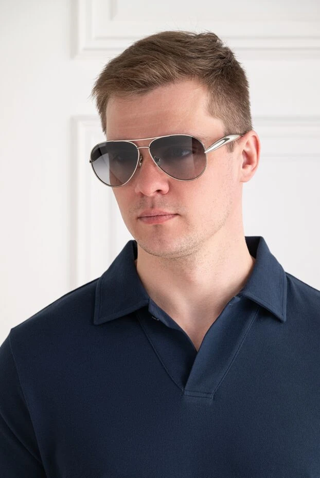 Bottega Veneta aviator sunglasses with metal frames and gradient gray lenses 194919 - photo 2