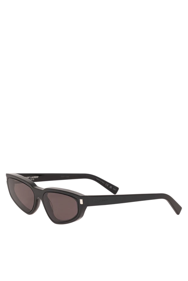 Saint Laurent күміс бұрыштары бар қара түсті мысық көзіне арналған күннен қорғайтын көзілдірік 194942 - фото 3