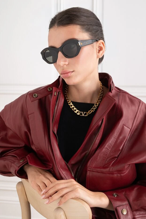 Saint Laurent тасбақа қабығынан жасалған жақтаулары мен күміс табақшалары бар әйелдерге арналған мысық көзілдірігі 194943 - фото 2