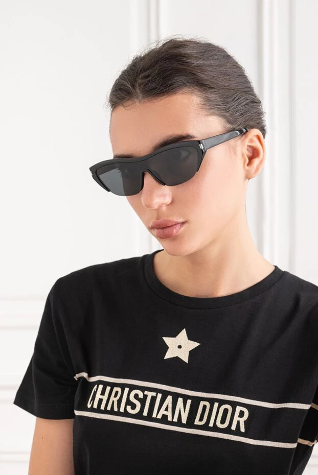 Saint Laurent жартылай жиексіз жақтауы бар монолинзалы күннен қорғайтын көзілдірік 194949 - фото 2