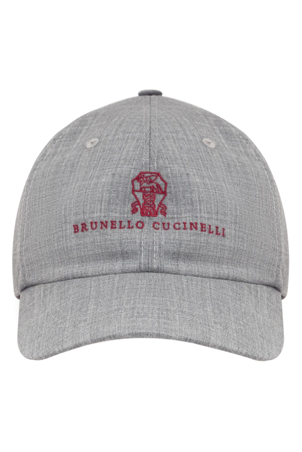 Brunello Cucinelli шестипанельная бейсболка с жестким изогнутым козырьком серого цвета 194992 - фото 1