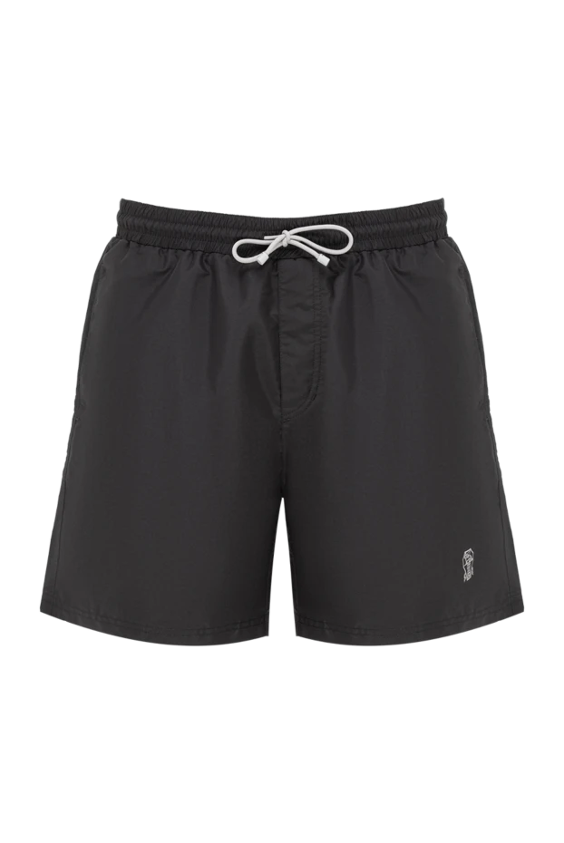 Men's swim shorts with embroidered crest logo - photo 1