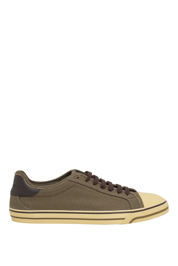 Dolce & Gabbana khaki-colored textile sneakers with a contrasting toe 195002 - photo 1