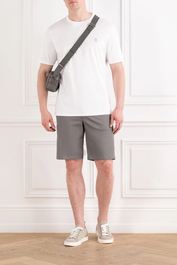 Men's gray shorts made of fine breathable wool - photo 2