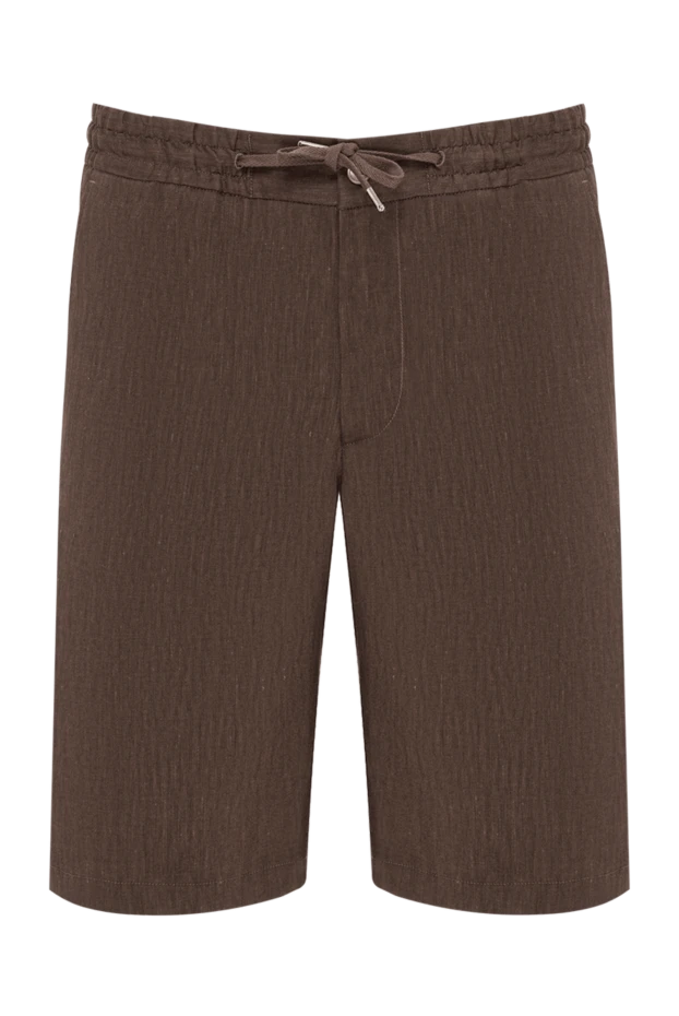 Cesare di Napoli men's coffee-colored bermuda shorts made of textured fabric 195055 - photo 1