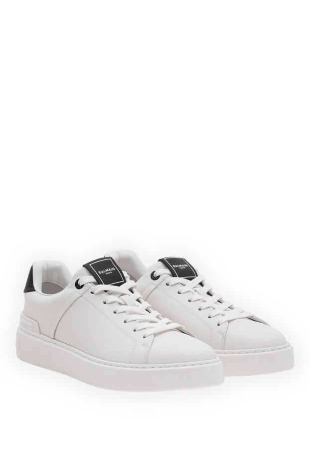Balmain b-court sneakers in white calfskin 195118 - photo 3