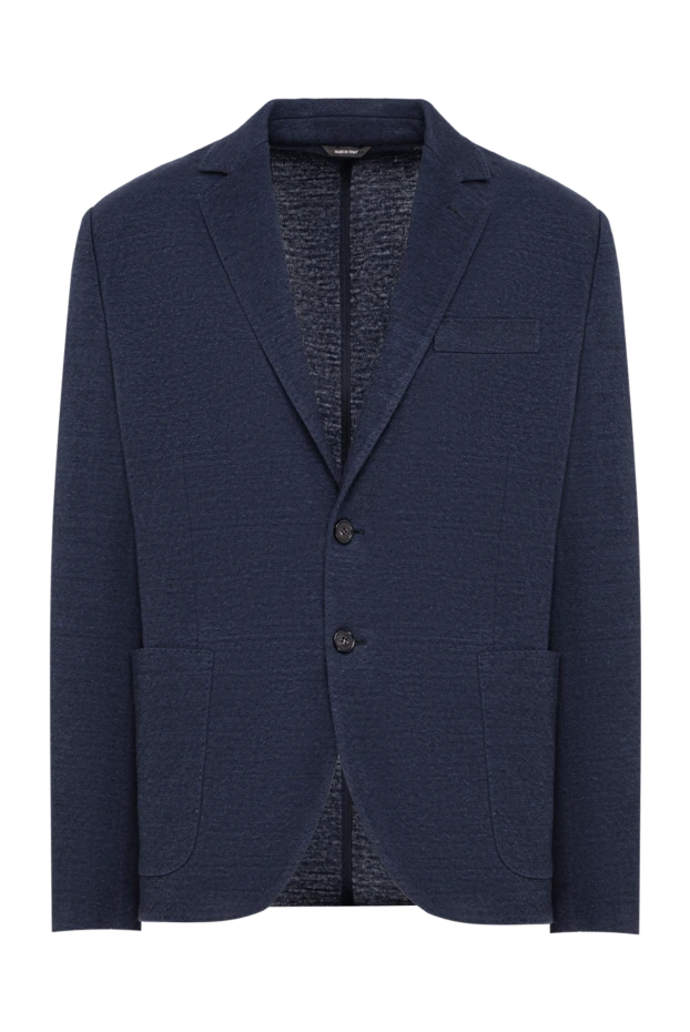 Loro Piana single-breasted blazer in blue linen and wool 195133 - photo 1