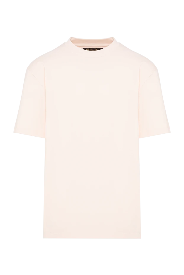 Loro Piana мужская хлопковая футболка ray нежно-розового цвета свободного силуэта 195140 - фото 1