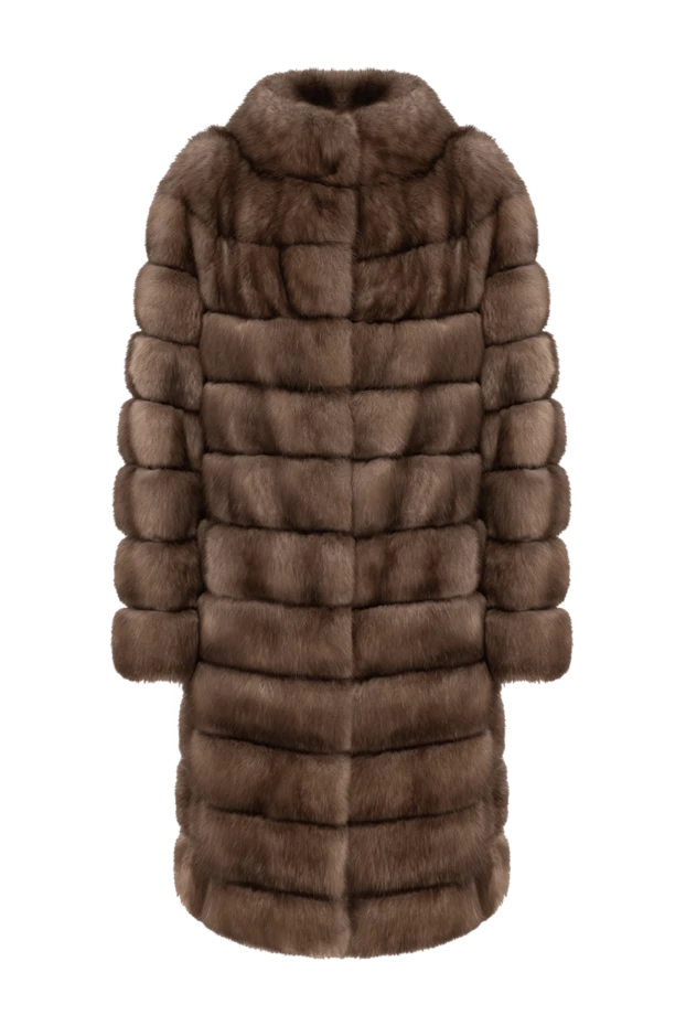 FG Furs solid barguzin sable midi coat with horizontal layout 195362 - photo 1