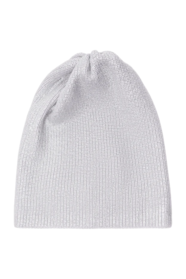 Premium quality grey ribbed knit wool beanie hat - photo 1