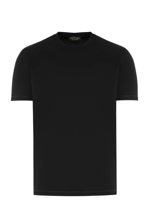 Men's basic straight-cut t-shirt in black - photo 1