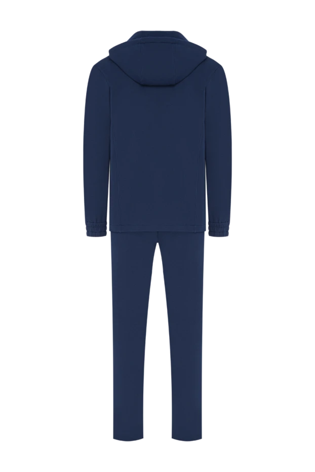 Kiton мужской трикотажный костюм из плотного хлопка темно-синего цвета 195854 - фото 3