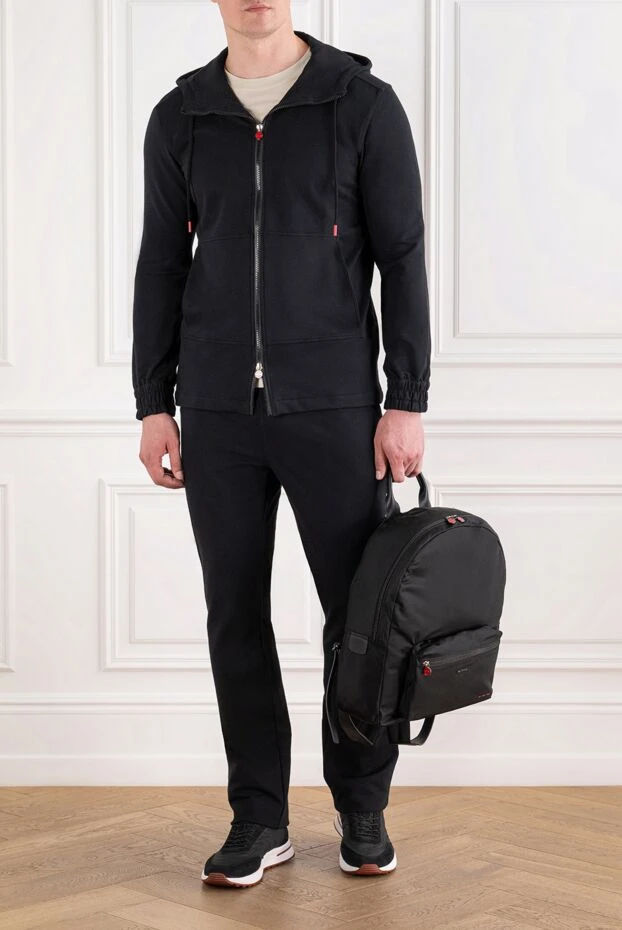 Kiton мужской трикотажный костюм из плотного хлопка черного цвета 195855 - фото 2