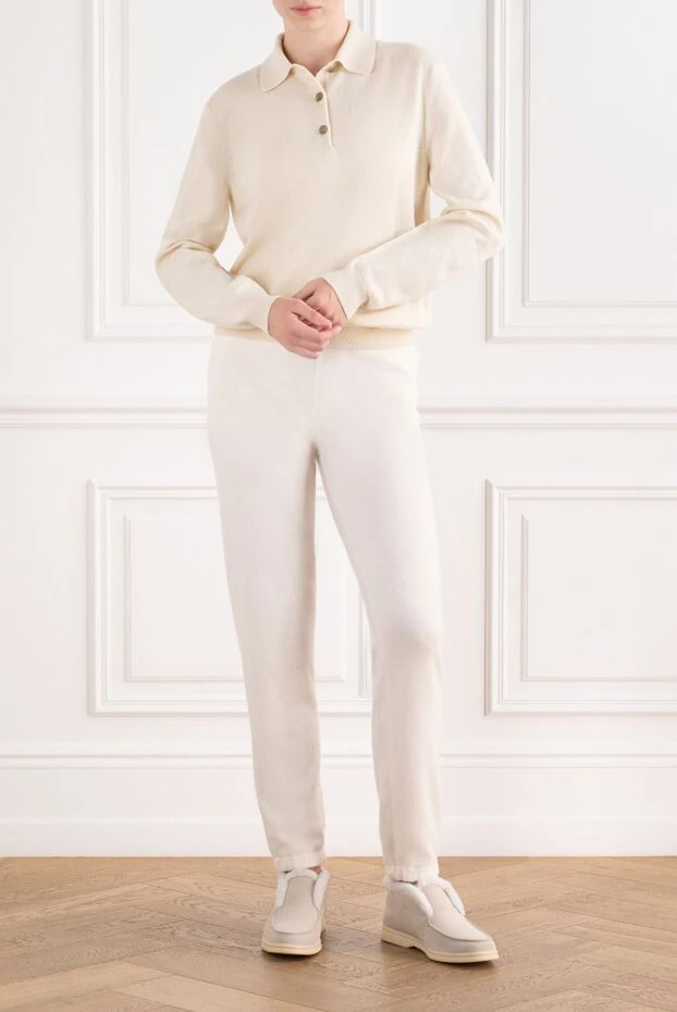 Loro Piana baby cashmere матасынан жасалған ұзын жеңді поло жейдесі 195888 - фото 2