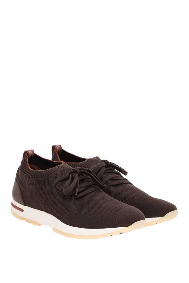 Loro Piana brown 360 lp flexy walk sneakers made of double-layer knit wool 195892 - photo 3