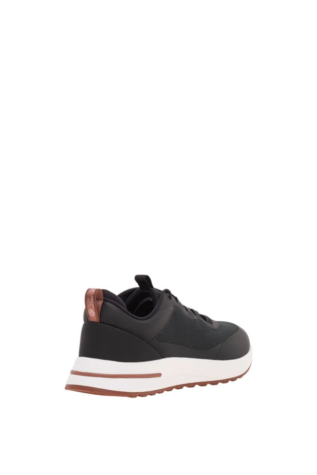 Loro Piana мужские зеленые кроссовки week end walk из трехмерной сетки с кожаной отделкой 195902 - фото 3
