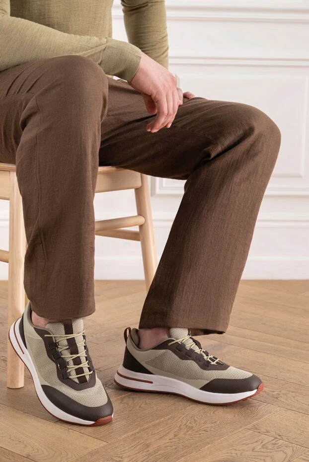 Week-End Walk sneakers in a combination of 3D knit and smooth nappa leather - photo 2