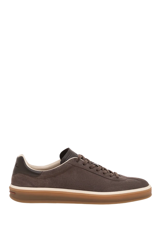 Gray suede Tennis Walk sneakers with a textile welt and rubber sole - photo 1
