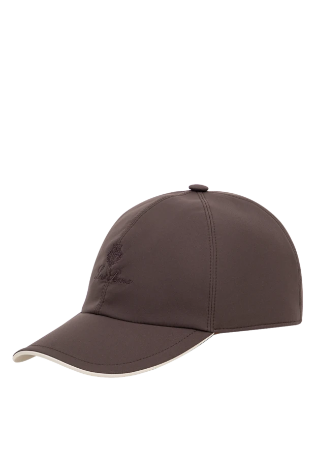 Loro Piana классическая мужская бейсболка из технологичной микрофибры со светлой окантовкой 195912 - фото 3
