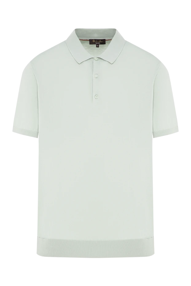 Loro Piana мужская трикотажная футболка-поло мятного оттенка с широким эластичным поясом 195925 - фото 1