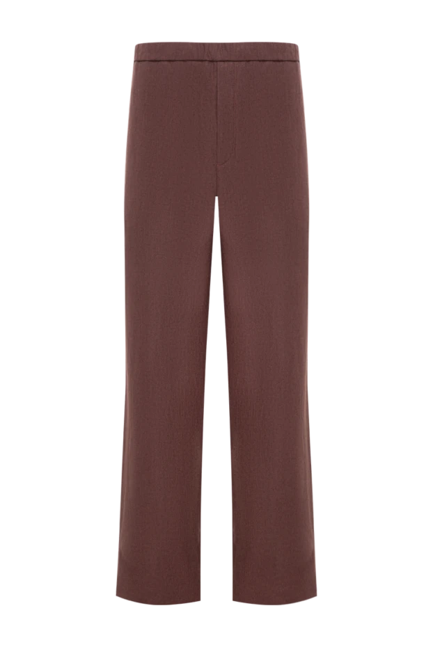Loro Piana мужские коричневые трикотажные брюки marlyn прямого кроя 195947 - фото 1